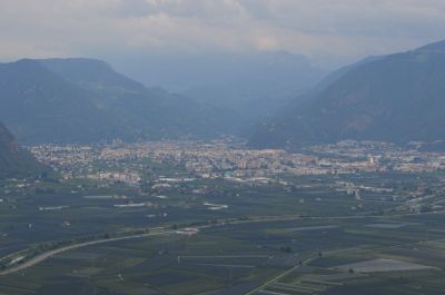 Bolzano in volle glorie.
Keywords: Apiano dal Bolzano zicht dal
